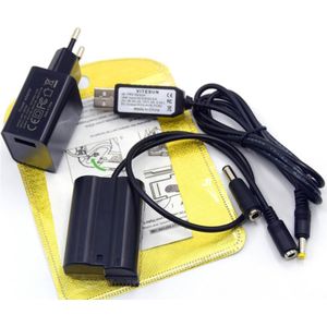 Power Bank Usb Kabel + EN-EL15 EL15a MH25 EP-5B Dc Coupler Batterij + Lader Voor Nikon Z7 Z6 D800 D850 d810 D7200 D7100 D7500 Camera