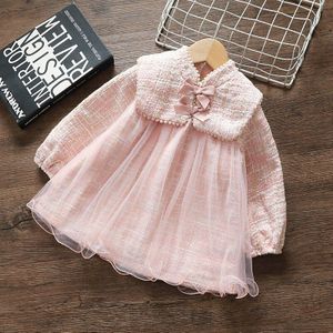 Lente Pasgeboren Baby Meisjes Kleding Outfits Plaid Mesh Jurk Voor 1 Jaar Baby Meisjes Kleding Mode Prinses Partij Jurken Jurk