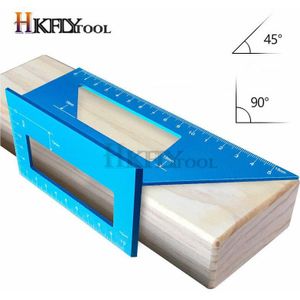 Japanse Aluminium 45 Graden 90 Graden Houtbewerking Multifunctionele Vierkante Gauge Hoek Gradenboog Over De Heerser