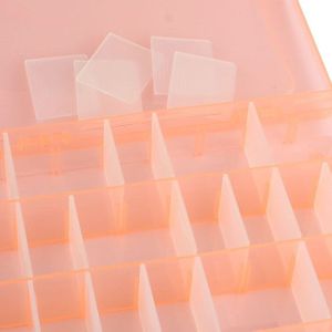 Verstelbare 24 Compartiment Opbergdoos transparant Plastic Praktische Sieraden Earring Case Ringen Sieraden Display Organizer box