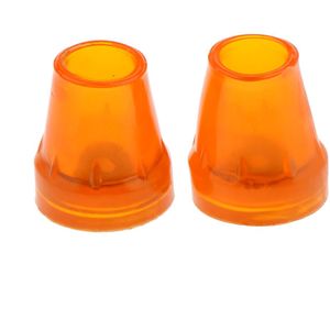 6Pcs Anti Slip Rubber Tip Voor Cane Wandelstok Krukken Stoel 7/8 Inch Oranje
