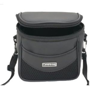 Zwarte Camera Tas PU lederen DV camera case met riem voor Nikon P100 P300 P500 D7000