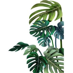 Groene Plant Muursticker Nordic Stijl Strand Tropische Palm Bladeren Muurstickers Home Decor Woonkamer Art Vinyl Decal Muur muurschildering