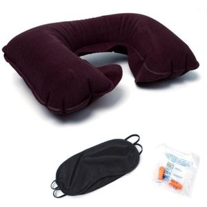 Nek Kussen Met Opblaasbare Nek Brancard En Cervicale Tractie Apparaat Voor Verlichten Pijn U-Vormig Kussen Pvc