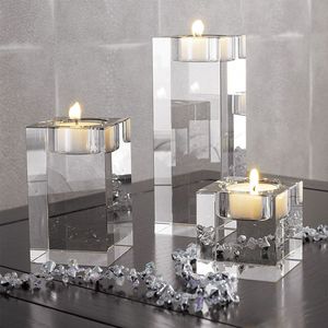 Kristallen Kandelaar - Transparant - Candle Holder - Modern - Thuisdecoratie