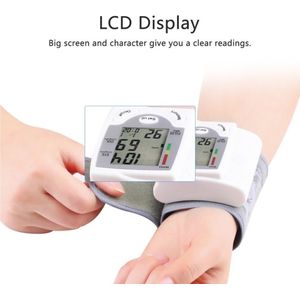 Gezondheidszorg Monitor Automatische Digitale Lcd Display Pols Bloeddrukmeter Heart Beat Rate Pulse Meter Meet Wit