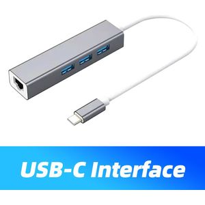 Seynli Usb Ethernet Usb Hub Te RJ45 Netwerkkaart Met 3 Poorten Usb 3.0 Hub Voor Macbook Pro Notebook Laptop pc 100Mbps Lan Adapter