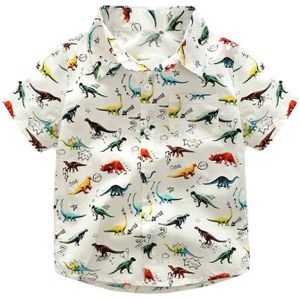 Zomer Baby Jongens Cool Shirt Leuke Dinosaurus Casual Cartoon Wilde Korte Mouwen Kleding Kinderkleding 0-6Y