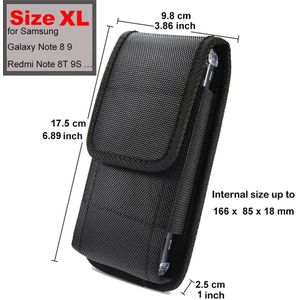 Case Voor Xiaomi Redmi Note 8 Riem Clip Holster Pouch Case Voor Xiaomi Redmi Note 8 Pro Taille Tas