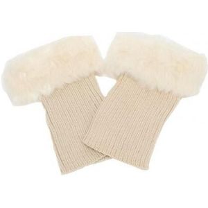 Vrouwen Winter Effen Kleur Korte Knit Beenwarmers Boot Sokken Toppers Pluizige Manchetten Zachte Warmers Voet Warmers