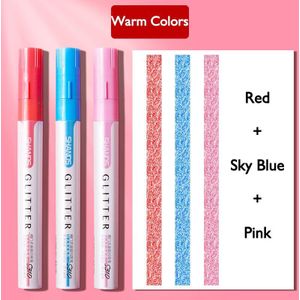 9 Kleuren Metal Vloeibare Inkt Pen Wit Non-Fading Waterdichte Glitter Marker Pennen Geurloos Autoband Heldere Goud hoogglans Kleur