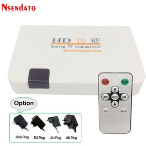 Hd Naar Rf Coaxiale Modulator Converter Analoog Signaal Tv Zender Doos Met Afstandsbediening Zoom Ondersteuning Hdtv Monitor Projector