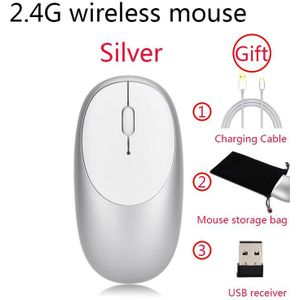 Draadloze Muis Voor Macbook Air/Pro 13 Voor Xiaomi Huawei Lenovo Muis Oplaadbare Souris Sans Fil Giet Draagbare Met opbergtas