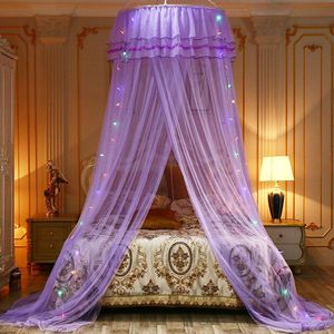 Romantische Klamboe Voor Tweepersoonsbed Single-Deur Dome Opknoping Bed Gordijn Prinses Mug Bed Netting Canopy Kamer Decoratie