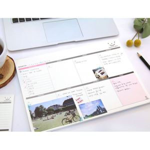 52 lakens A4 Tearable Desktop Wekelijkse Planner Kalender Notepad voor Home School Office