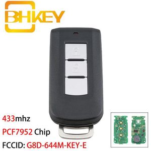 Bhkey G8D-644M-KEY-E 2 Knoppen Auto Afstandsbediening Sleutel Voor Mitsubishi Lancer Outlander Asx Smart Autosleutel 433Mhz PCF7952 Chip ID46