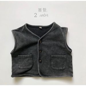 2022 Spring Kids Baby Sleeveless Jacket Retro Kids Cotton Vest Coat Toddler Children Solid Color Clothes Infant Tops Outwear