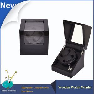 Orginal Zwart Hoogtepunt Houten Horloge Winder, 5 Modi rotatie Heel Motor Automatische Horloge Winders
