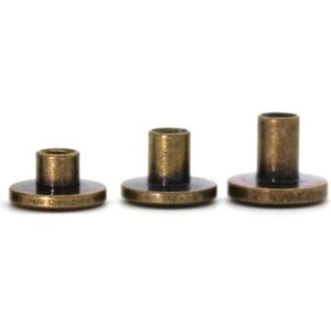 10 Set Knop Schroef Studs Ronde Kop Klinknagels 5/6. 5/8mm voor Bag Riem Leer Craft Accessoire