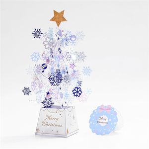 Kerst Wenskaart 3D Handgemaakte Shiny Kerstboom Kaarten Jaar En Thanksgiving Kaarten Party Decoratie