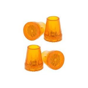 Pak Van 4 Professionele Anti Slip End Kruk Riet Rubber Been Voeten Tips Wandelstok Kruk Riet Vervanging-Oranje, dia 1 Inch