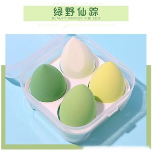 4pcs Makeup Sponge Powder Puff Dry and Wet Combined Beauty Cosmetic Ball Foundation Powder Puff Bevel Cut Make Up Sponge Tools