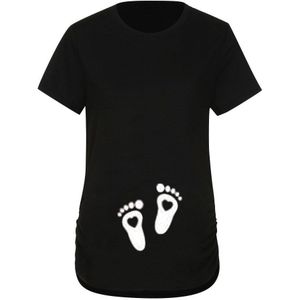 Vrouwen Moederschap Blouse Korte Mouw Cartoon Print Tops T-shirt Zwangerschap Kleding Zwangerschap Shirts Ropa Moeder De Moda
