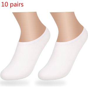 10 Pairs Womens Ondiepe Mond Onzichtbare Boot Sokken Zomer Meisje Kant Ademend Katoen Sokken Antislip Boot Sokken sokken