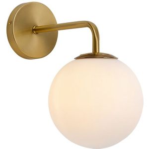 Inbegrepen Met 12w LED Lamp Gouden Wandlampen Met Melkachtige/Clear Speciale Glas Ronde Bal Bed Wandlampen in Slaapkamer [DT4300]