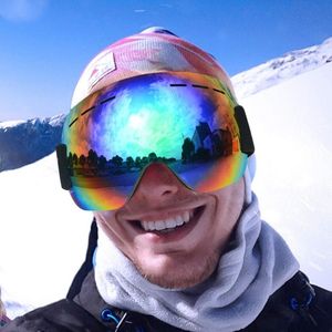 Skibril Snowboard Goggles Anti-Fog UV Bescherming Frameloze Sneeuw Goggles Mannen Vrouwen Helm Compatibel