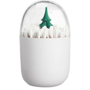 Tandenstoker Houder Case Dispenser Plastic Cartoon Wattenstaafje Case Opbergdoos Met Clear Deksel Stofdicht Cover Tafel Decoratie