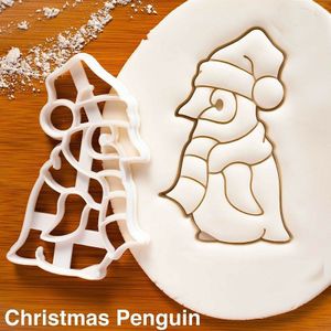 Baby Pinguïn Plastic Cookie Cutter Cake Biscuit Mold, Kerstmis Baking Tool, Dieren Cookie Stempel, antarctica Dier Xmas Cutter