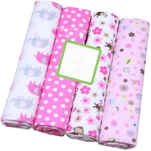 4 Stks/partij Lakens Baby Die Doeken Zachte Pasgeborenen Mousseline 100% Katoen Dekens Dekens Mousseline Luiers Inbakeren Bed Wrap Baby Sheet