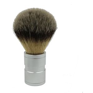 1Pc Heren Scheerkwast Roestvrij Metalen Handvat Zachte Synthetische Nylon Haar Kapper Borstel Comfortabel Scheren Tool