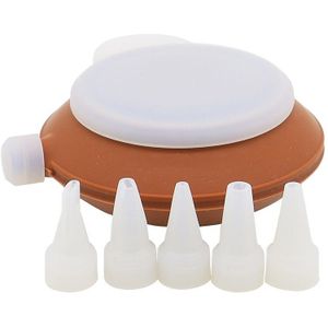 Bakkerij Siliconen Cake Muffin Bitterkoekje Macaron Piping icing Bakken Tool Pot 5 Nozzles Set voor Keuken Cake Bakvormen Gereedschap