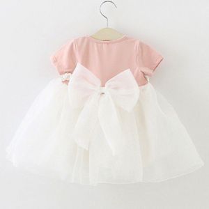 Pudcoco Baby Meisje Kleding Prinses Jurken Party Verjaardag Kant Bloemen Doop Boog Pasgeboren Peuter Meisjes Tule Trouwjurk