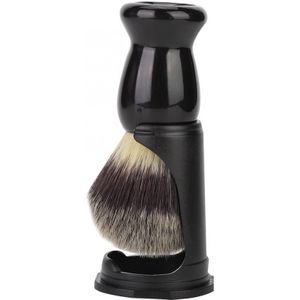 Professionele Zwarte Acryl Scheerkwast Houder Ondersteuning Baard Brush Tool Scheren voor Mannen