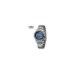 Winnaar Top Luxe Retro Rvs Heren Horloge Sport Mechanische Skeleton Horloges Cool Diamond Klok Mannen Horloge