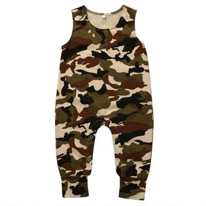 Baby Baby Boy Camouflage Romper Mouwloze Jumpsuit Outfits Zomer Kleding