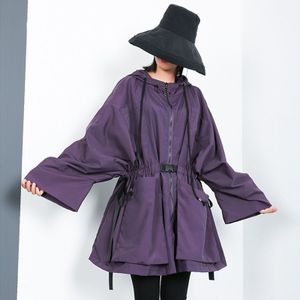 Max Lulu Koreaanse Herfst Dames Losse Streetwear Womens Lange Hooded Trenchcoat Oversized Windjack Casual Kleding
