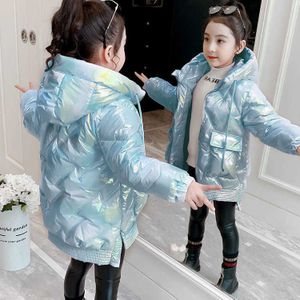 Kids Winter School Meisjes Kinderen Kleding Lange Jas Meisje Kleding Dikke Jas Met Kap Geen-Wassen Snowsuit Bovenkleding Jas parka
