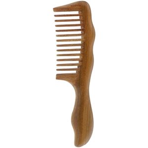 Brede Tanden Kam Hout Detangling Kam, Houten Borstel, Sandelhout No-Statische Houten Kam