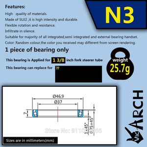 Vicarch Dragende Racefiets Mtb Headset 1 3/8 ""Lager Fiets 46.9/48/ 48.9/49Mm Voor 1.375Inch 36.8 Vorkbuis MR137 MH-p21 Mr031