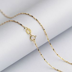 Starry Briljante 1.2 Mm Sterling Zilveren Ketting Solid 925 Italië Ketting 16 & 18 Inch Wit/Rose/Geel goud Kleur