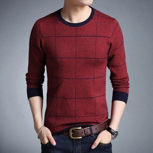 Toevallige mannen Trui O-hals Gestreepte Slim Fit Knittwear Herfst Heren Truien Truien Trui Mannen Pull Homme M-3XL