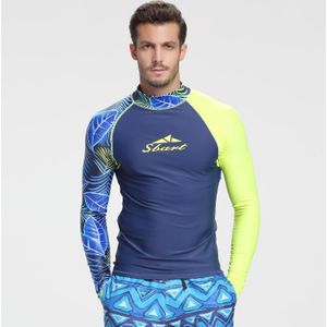 Sbart Heren Lange Mouwen Rash Guard Shirt Surfen Duiken Badmode Kleding Uv-bescherming Rashguard Bodysuit Plus Size Badpak L