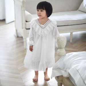 Kinderen Meisje Lolita Jurk Prinses Sleepshirts Vintage V-hals Nachthemden. Victoriaanse Peuter Kid 'S Nachthemd Slaap Loungewear