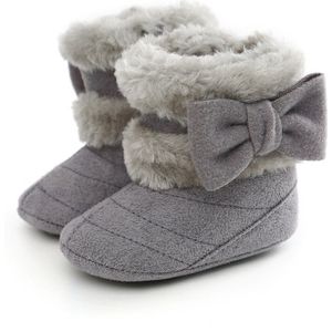 Winter Meisje Katoenen Laarzen Casual Strik Schoenen Babyschoenen Pasgeboren Leuke Antislip Zachte Zool Laarzen O