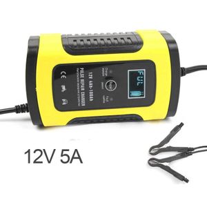 E. 12V 5A Pulse Gaspedaal, Lcd Display, motorfiets Acculader En 12V Agm Gel Nat Auto Batterij Lader Lood-zuur