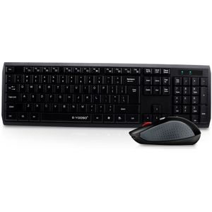 E-YOOSO E-710 Usb Mute Slanke Membraan Toetsenbord Muis Combo 104 Toetsen 1600Dpi Muizen Set Draadloze Voor Home Office Computer pc Laptop